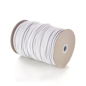 4mm White Round Elastic Bungee Shock Cord by Kalsi Cords