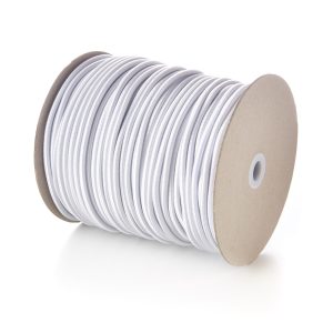5mm White Round Elastic Bungee Shock Cord by Kalsi Cords