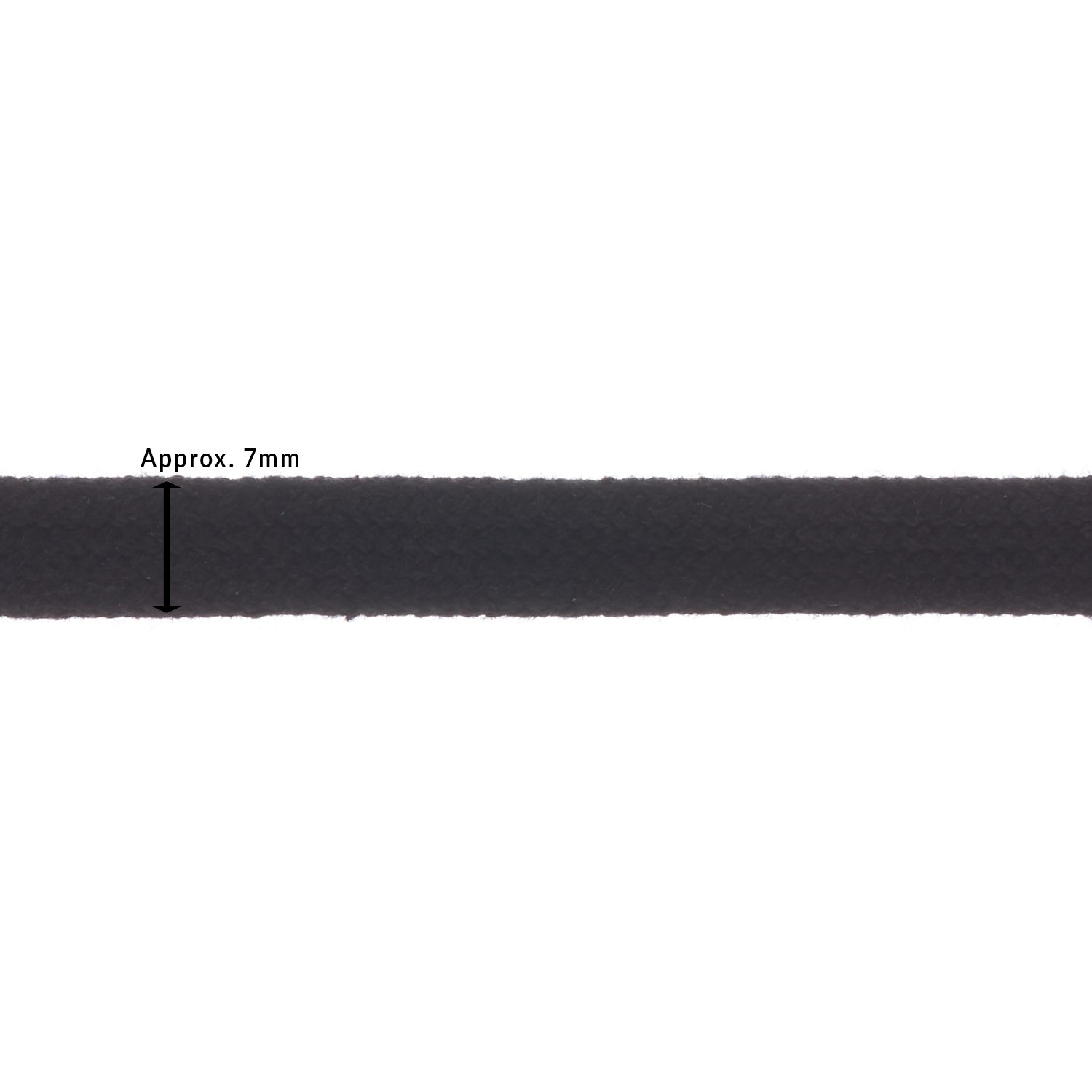 C242 7mm Flat Tubular Cotton Braid Black Edit 3 Kalsi Cords