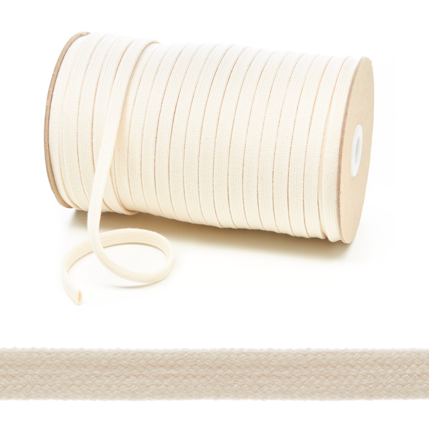 C242 7mm Flat Tubular Cotton Braid Natural Edit 1 Kalsi Cords