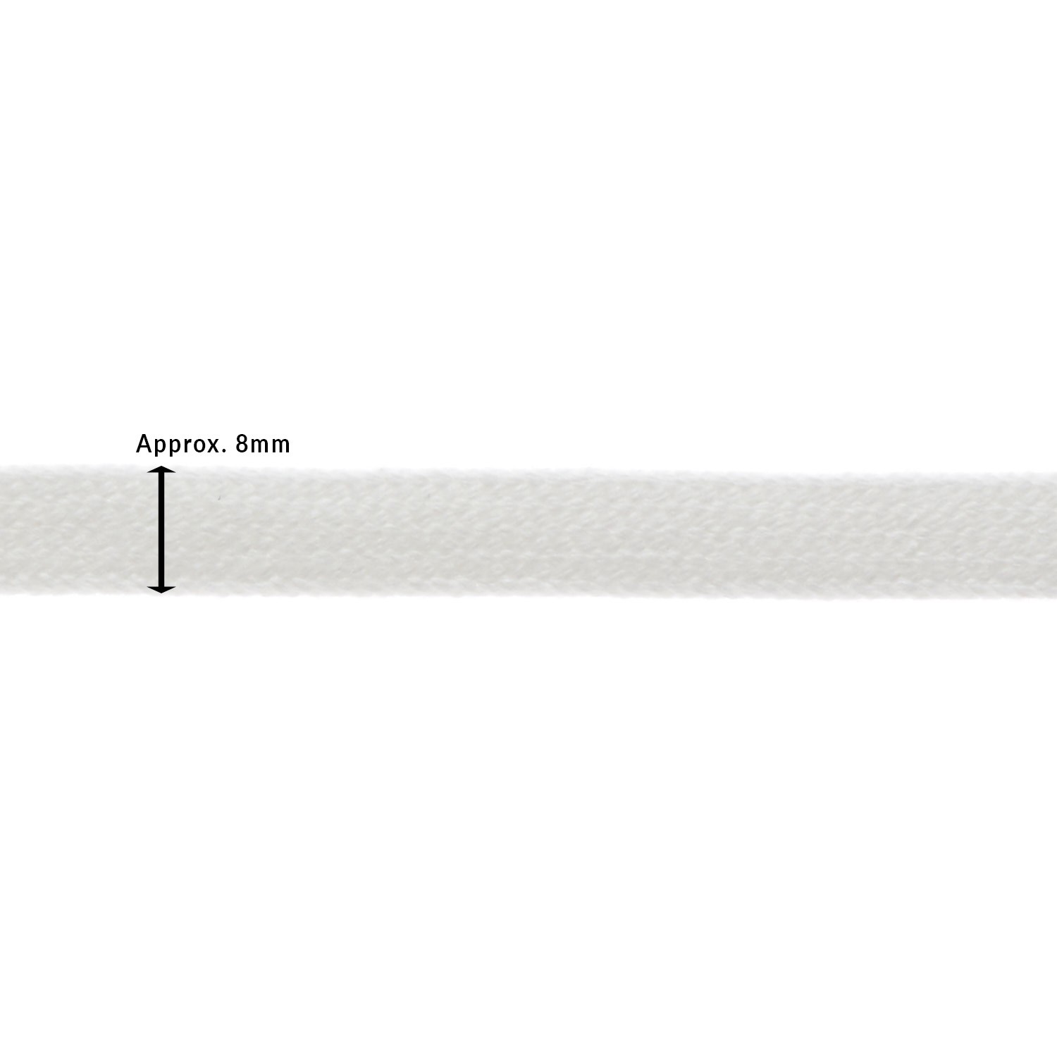 C253 8mm Flat Tubular Cotton Braid White Edit 3 Kalsi Cords