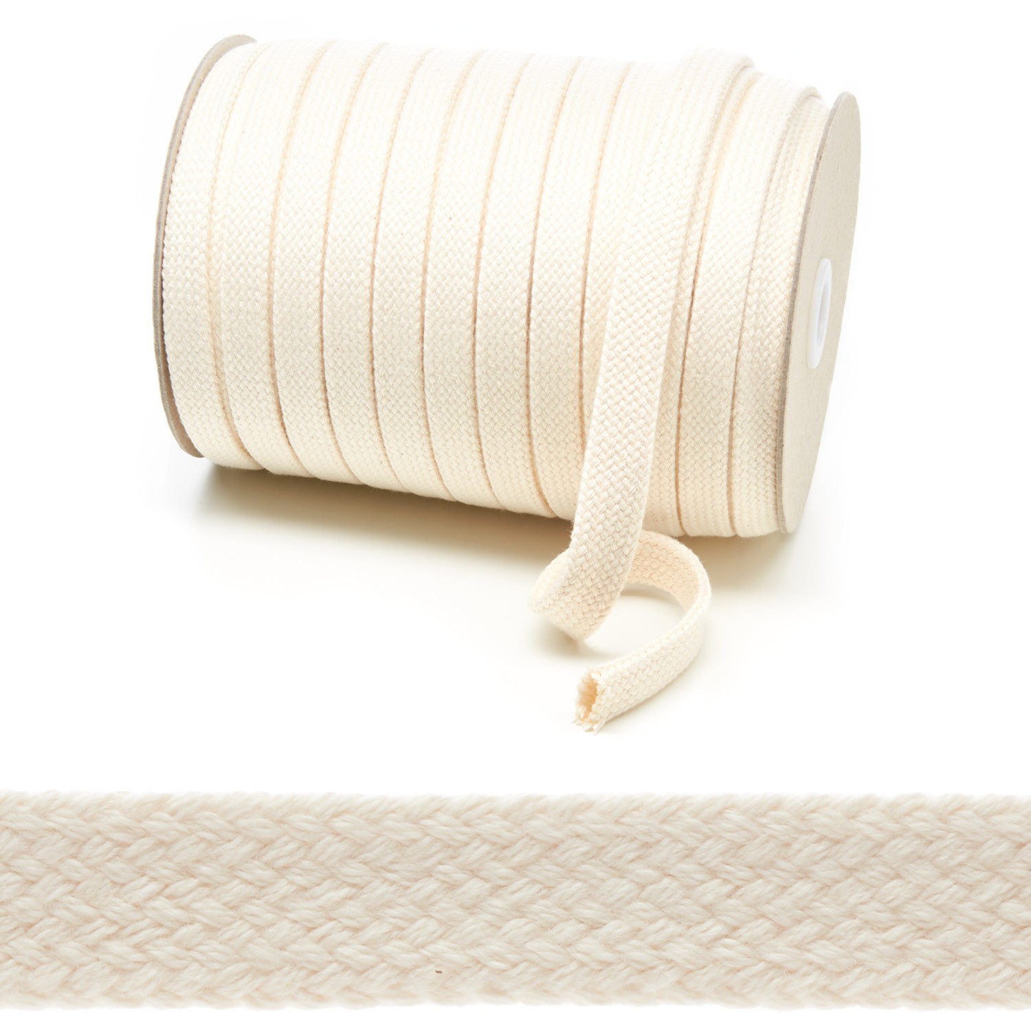C252 15mm Flat Tubular Cotton Braid Natural Edit 1 Kalsi Cords