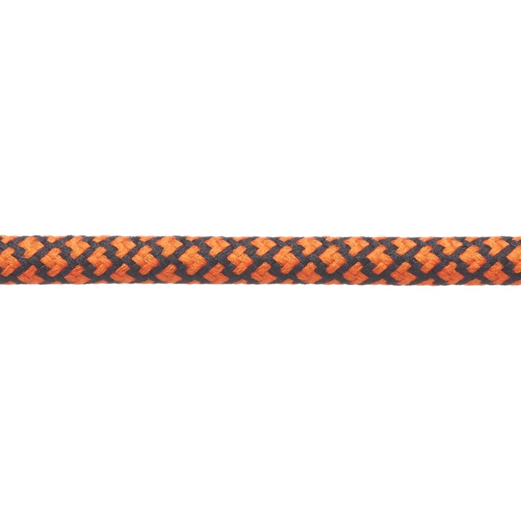 Orange with Black Honeycomb Shoe Laces Cord by Kalsi Cords