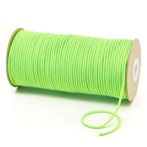 T460 2mm Thin Round Polyester Cord Fluorescent Lime Kalsi Cords