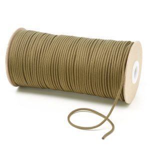 T460 2mm Thin Round Polyester Cord Khaki Olive Kalsi Cords