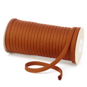 T461 7mm Flat Tubular Polyester Braid Nutmeg Kalsi Cords