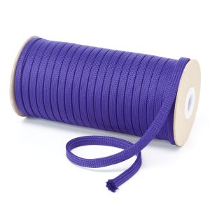 T461 7mm Flat Tubular Polyester Braid Purple Kalsi Cords