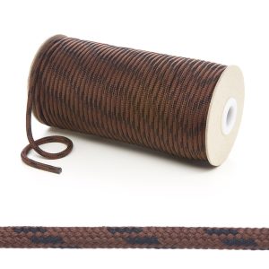 T621 5mm Round Cord 4 Fleck Shoe Laces Brown with Black Edit 6 Kalsi Cords