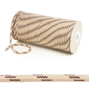 T621 5mm Round Cord 4 Fleck Shoe Laces Cream with Brown Edit 6 Kalsi Cords