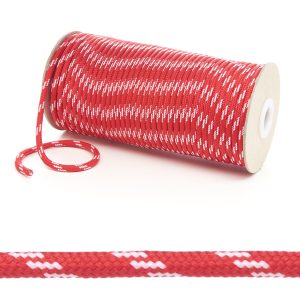 T621 5mm Round Cord 4 Fleck Shoe Laces Red with White Edit 6 Kalsi Cords