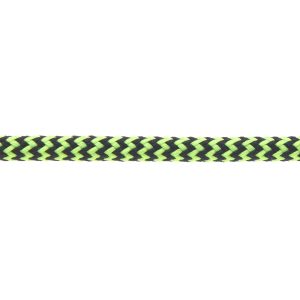 T621 5mm Round Cord Herringbone Shoe Laces Black Fluorescent Lime 3 Kalsi Cords