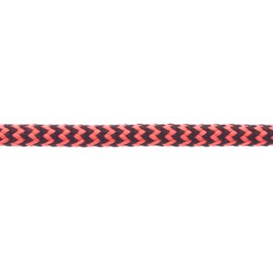 T621 5mm Round Cord Herringbone Shoe Laces Black Fluorescent Pink 3 Kalsi Cords