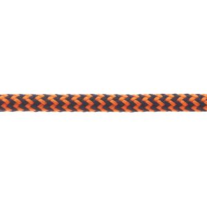 T621 5mm Round Cord Herringbone Shoe Laces Black Orange 3 Kalsi Cords