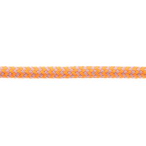 T621 5mm Round Cord Herringbone Shoe Laces Light Grey Fluorescent Orange 3 Kalsi Cords