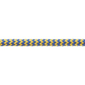 T621 5mm Round Cord Herringbone Shoe Laces Royal Blue Yellow 3 Kalsi Cords