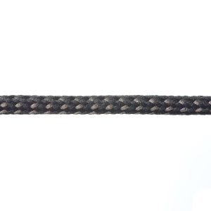 T621 Round Cord Fleck Black with Grey Close Up Kalsi Cords
