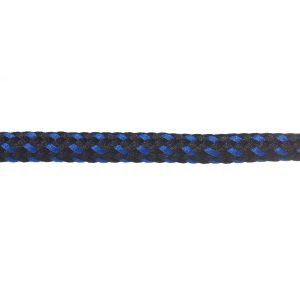 T621 Round Cord Fleck Black with Royal Blue Close Up Kalsi Cords