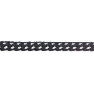 T621 Round Cord Fleck Black with White Close Up Kalsi Cords