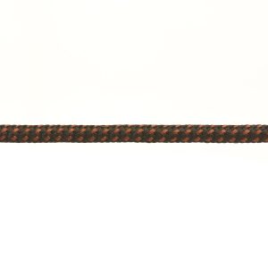T621 Round Cord Fleck Black with York Brown Close Up Kalsi Cords