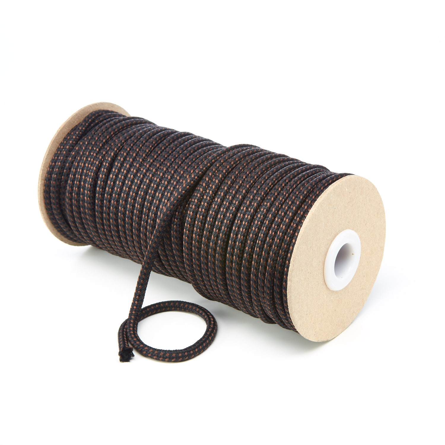 T621 Round Cord Fleck Black with York Brown Kalsi Cords