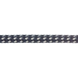 T621 Round Cord Fleck Dark Navy with Light Grey Close Up Kalsi Cords