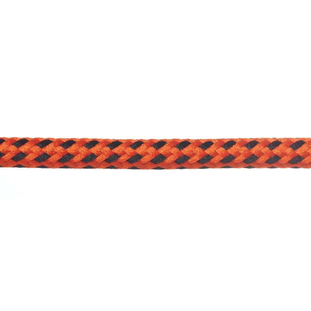 T621 Round Cord Fleck Orange with Black Close Up Kalsi Cords