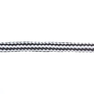 T621 Round Cord Stripes Black and White Close Up Kalsi Cords