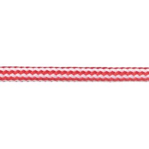 T621 Round Cord Stripes Red and White Close Up Kalsi Cords