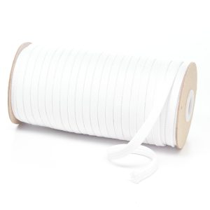 T638 8mm Flat Tubular Polyester Braid Optic White Kalsi Cords