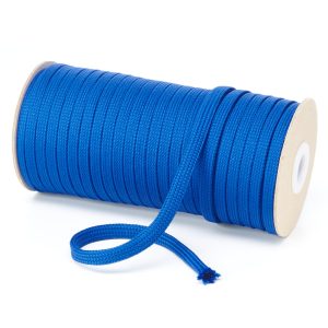 T638 8mm Flat Tubular Polyester Braid Royal Blue Kalsi Cords