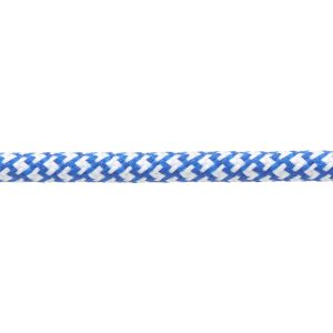 White with Royal Blue Honeycomb Shoe Laces Cord by Kalsi Cords