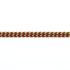 T621 5mm Round Cord Herringbone 3 Colours Shoe Laces Black with Yellow Red 3 Kalsi Cords 1
