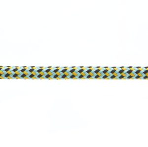 T621 5mm Round Cord Herringbone 3 Colours Shoe Laces Turquoise with Yellow Black 3 Kalsi Cords 1