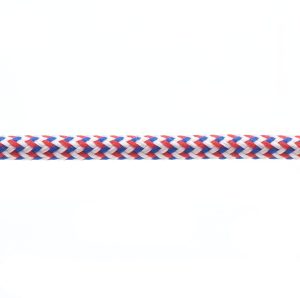 T621 5mm Round Cord Herringbone 3 Colours Shoe Laces White with Blue Red 3 Kalsi Cords 1