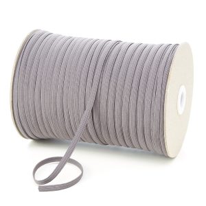 TPE11 6mm 8 Cord Flat Braided Elastic Grey PG544 Kalsi Cords
