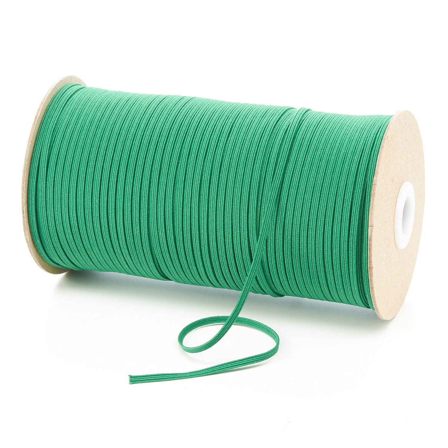 3mm 4 Cord Emerald Green Flat Braided Elastic Kalsi Cords UK Made