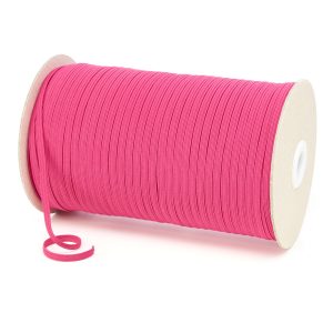 TPE10 4mm 6 Cord Flat Braided Elastic Cerise Pink PG391 Kalsi Cords