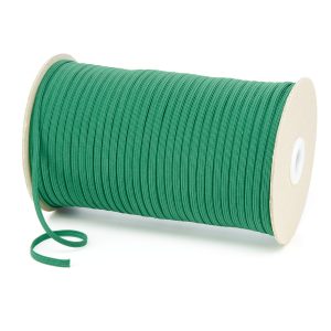 TPE10 4mm 6 Cord Flat Braided Elastic Emerald Green PG517 Kalsi Cords