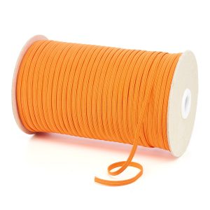 TPE10 4mm 6 Cord Flat Braided Elastic Orange PG738 Kalsi Cords