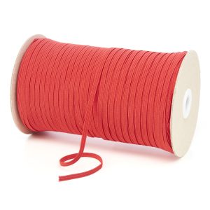 TPE10 4mm 6 Cord Flat Braided Elastic Rosemadder Red PG655 Kalsi Cords