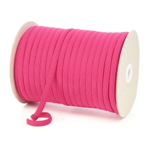 TPE225 8mm 10 Cord Flat Braided Elastic Cerise Pink PG391 Kalsi Cords