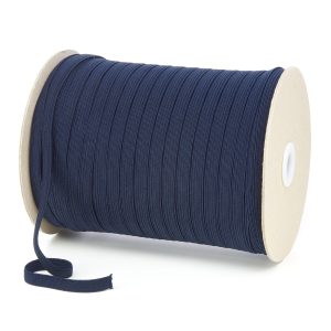 TPE225 8mm 10 Cord Flat Braided Elastic Dark Navy PG791 Kalsi Cords