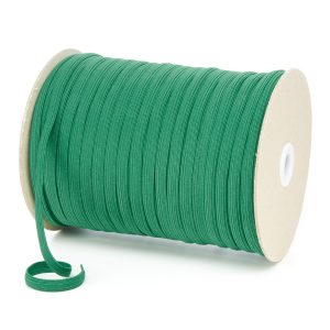 TPE225 8mm 10 Cord Flat Braided Elastic Emerald Green PG517 Kalsi Cords