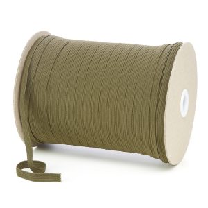TPE225 8mm 10 Cord Flat Braided Elastic Khaki PG811 Kalsi Cords