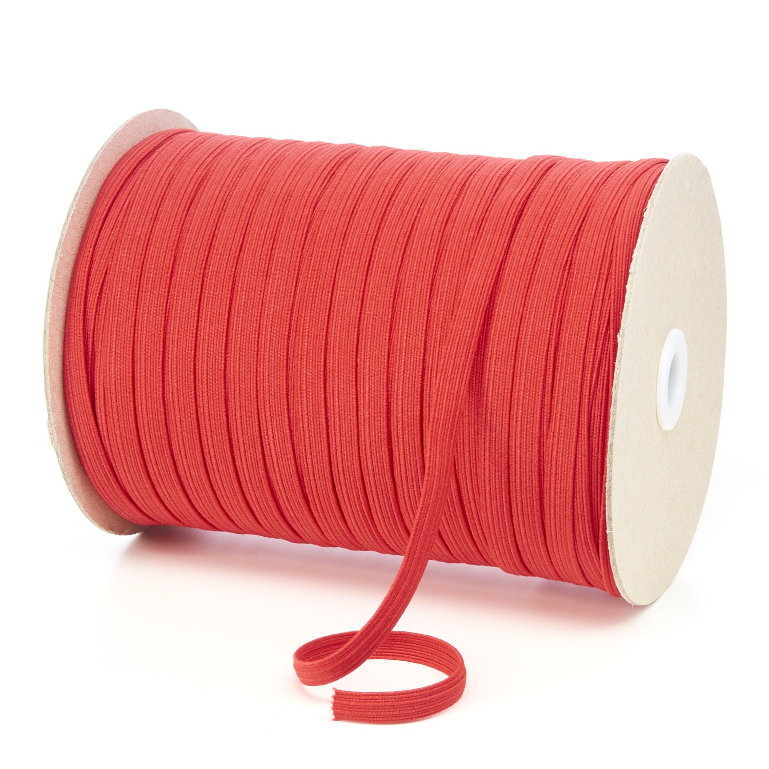 8mm 10 Cord Red Flat Braided Elastic Kalsi Cords UK Manufacturers