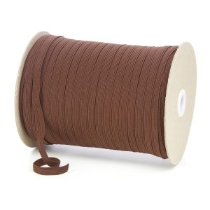 TPE225 8mm 10 Cord Flat Braided Elastic York Brown PG656 Kalsi Cords
