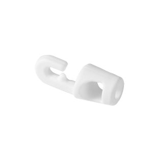 White Plastic Mini Hook Tie MHT 4 5 WHT Kalsi Cords 1