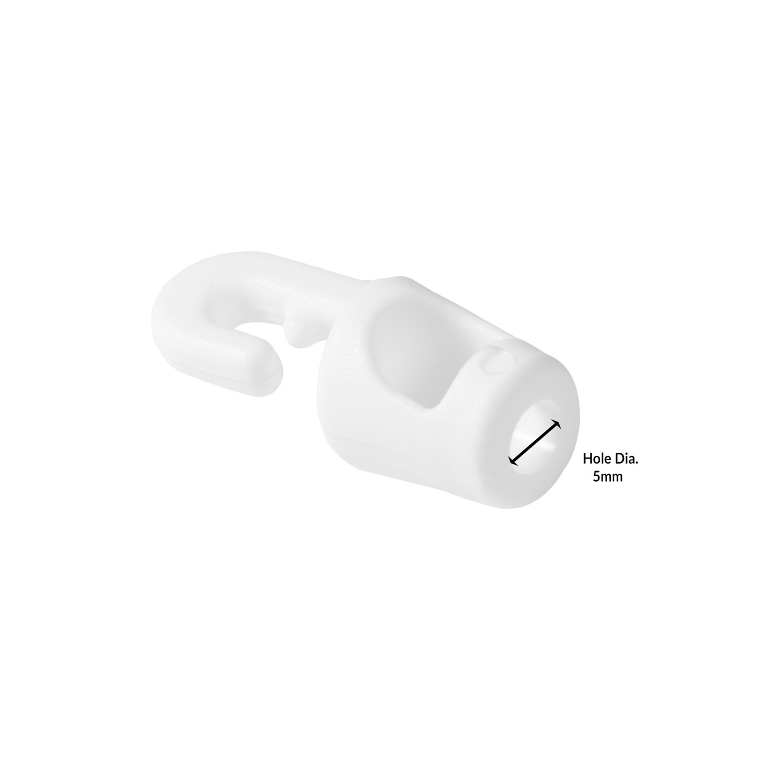 White Plastic Mini Hook Tie MHT 4 5 WHT Kalsi Cords 3 Edit 1