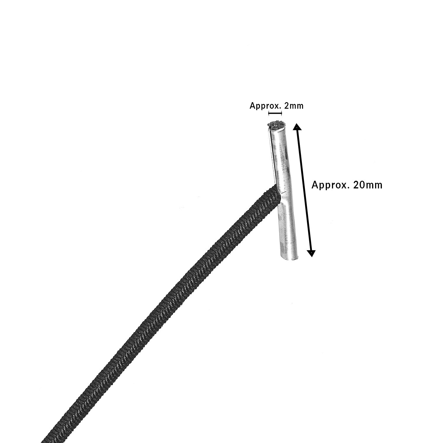 2mm Round Elastic Metal Treasury Tags Black MTT TPE84 BLK Edit 3 Kalsi Cords