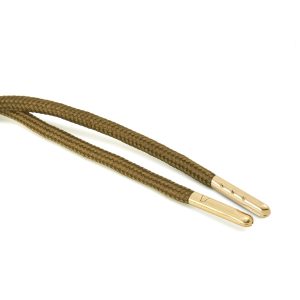 T621 5mm Round Polyester Draw String Everglade 2 Gold Metal Tip Kalsi Cords